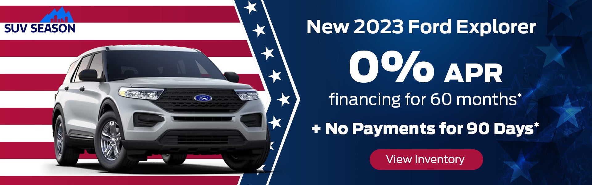 0% APR Financing on 2023 Ford Explorer in Fayetteville, NC 