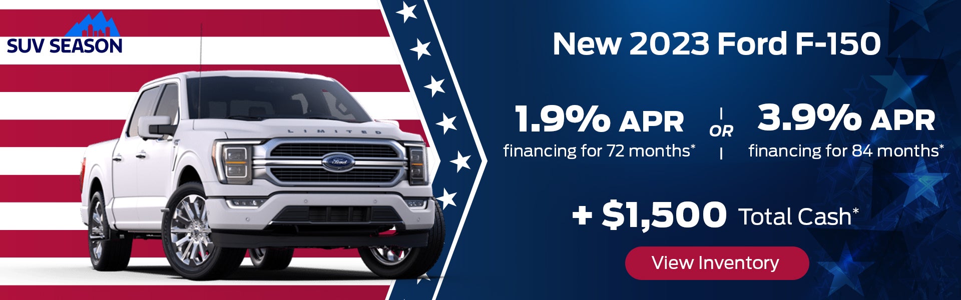 1.9% APR Financing on 2023 Ford F-150 in Fayetteville, NC 