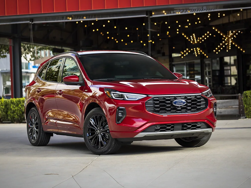 2025 Ford Escape SUV parked in front of a building in a city