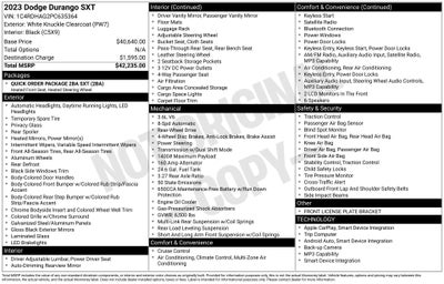 2023 Dodge Durango SXT RWD