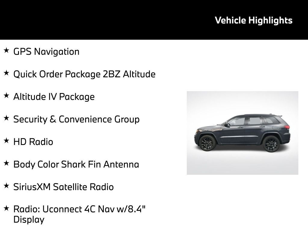 2018 Jeep Grand Cherokee Altitude 4x2