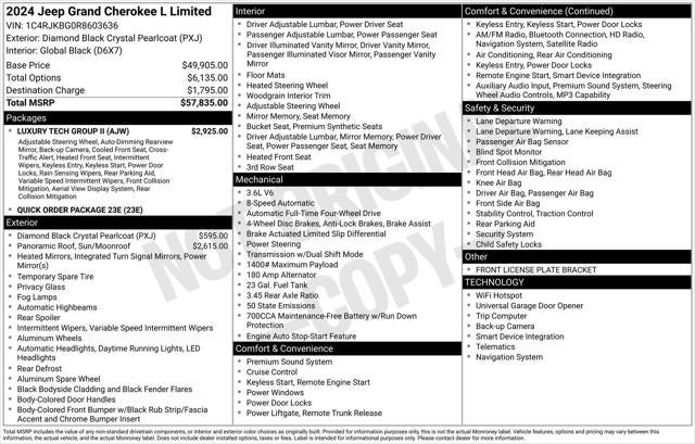 2024 Jeep Grand Cherokee L Limited 4x4