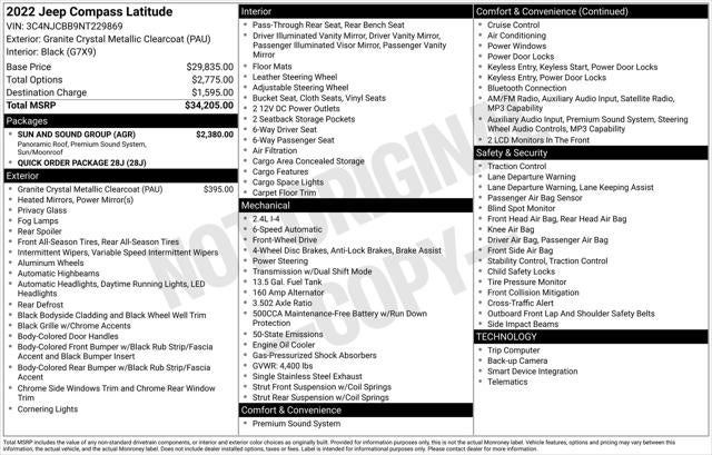 2022 Jeep Compass Latitude FWD