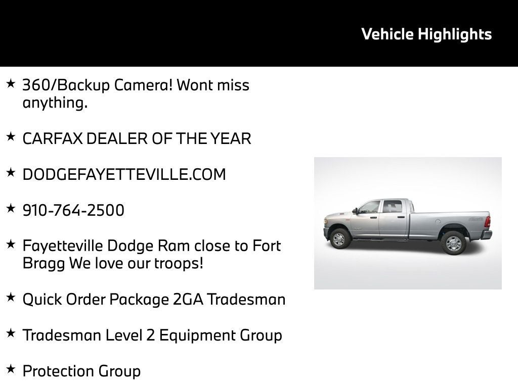 2021 RAM 2500 Tradesman Crew Cab 4x4 8' Box