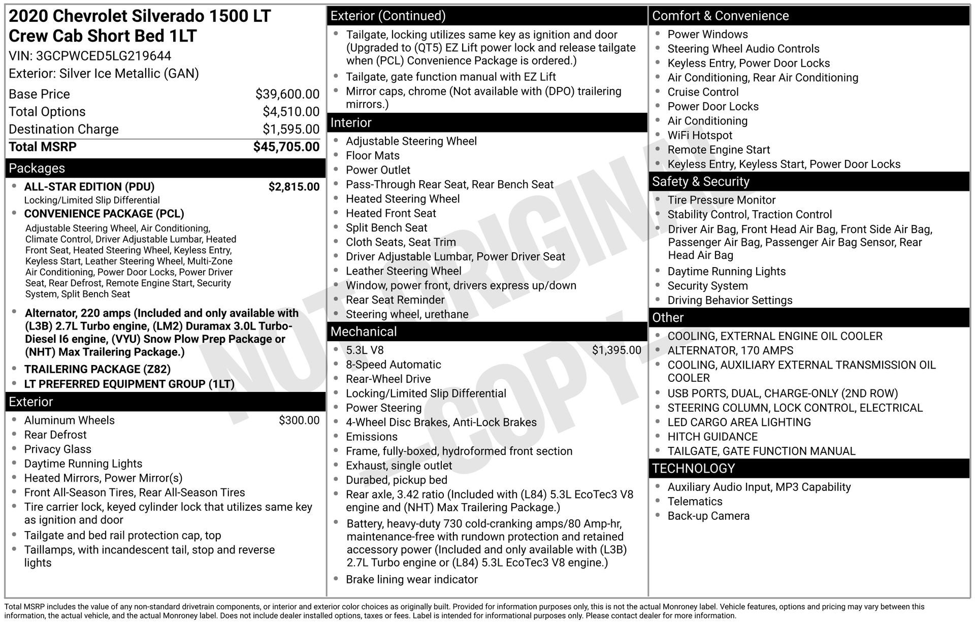 2020 Chevrolet Silverado 1500 2WD Crew Cab Short Bed LT