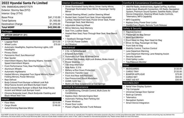 2022 Hyundai Santa Fe Limited