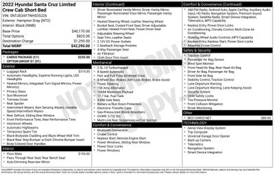 2022 Hyundai Santa Cruz Limited