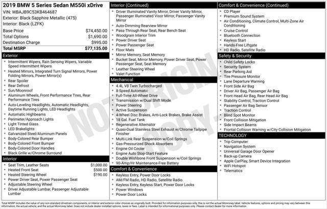 2019 BMW 5 Series xDrive
